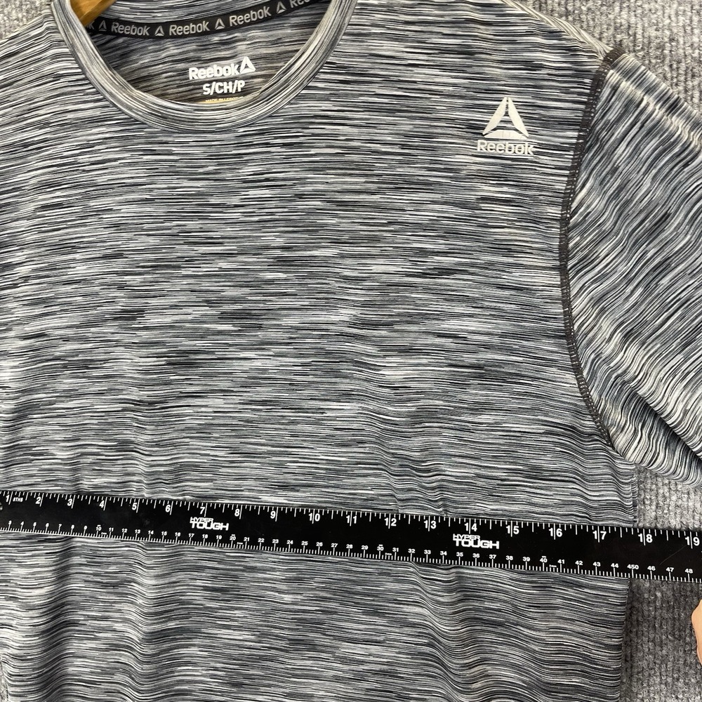 Reebok Shirt Men's Small Gray Rise Press Crewneck Shirt Gym Exercise Activewear - Picture 3 of 7